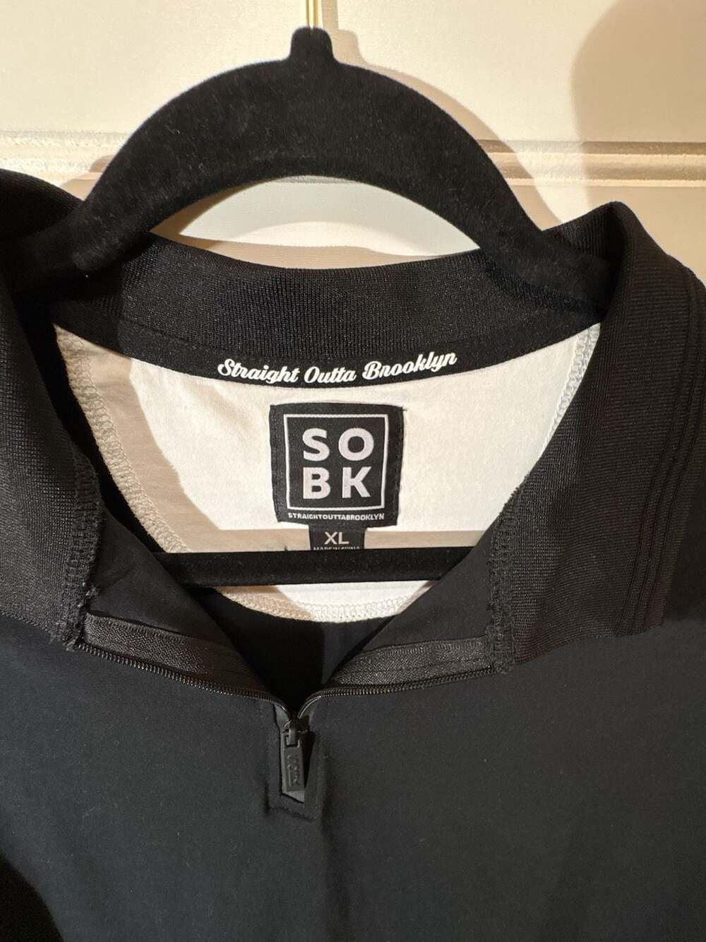 SOBK Straight Outta Brooklyn Quarter Zip Ribbed Polo Shirt